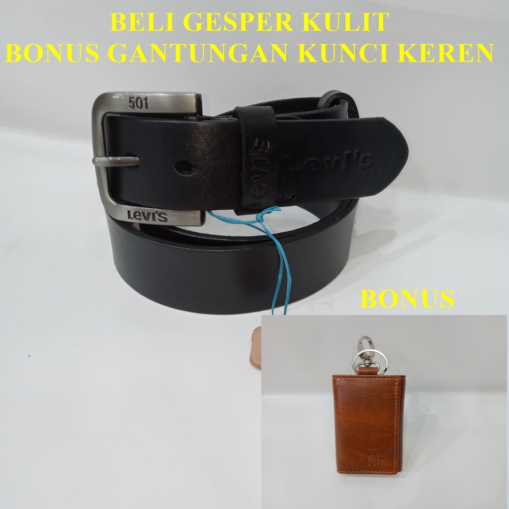 ikat pinggang kulit import asli - gesper kulit import original - setiap pembeliian gratis gantung kunci - bisa cod