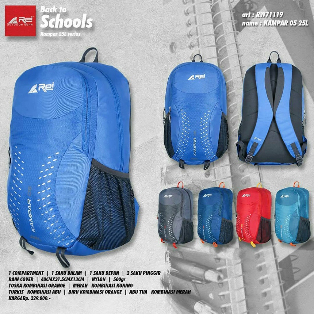 TAS RANSEL REI KAMPAR 05 KAPASITAS 25 LITER