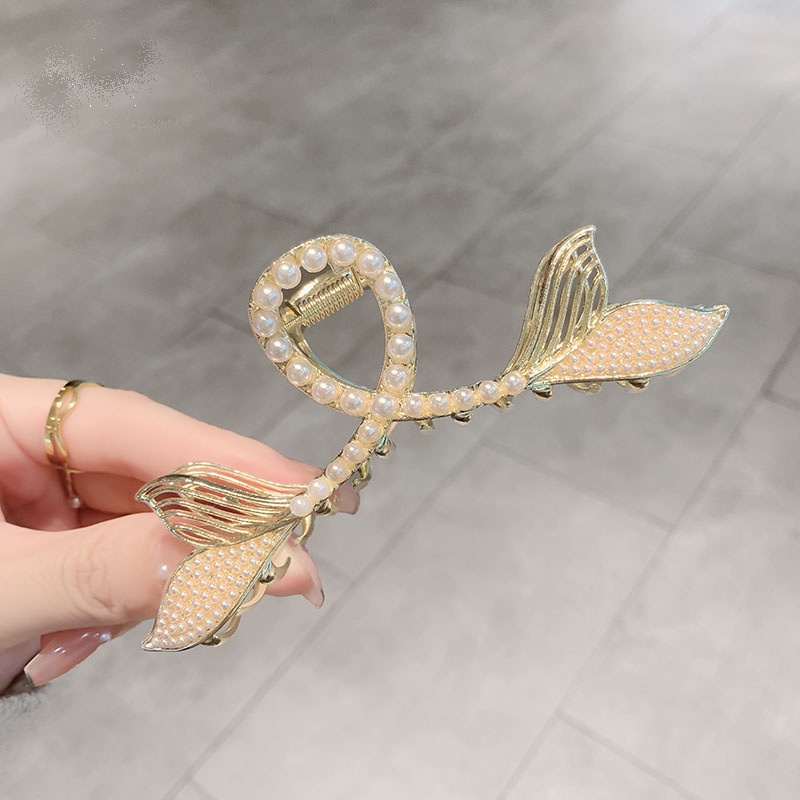 Jepitan Rambut Korea/ Jepitan Rambut Ekor ikan mutiara / Jepitan Model Baru/Jepitan kuning lucu/Jepi