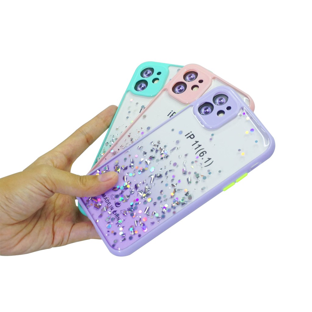 Oppo Reno 5 4G/5G | OPPO A15 Case Casing Soft Fuze Glitter Bumper Glitter Dove Candy Glitter