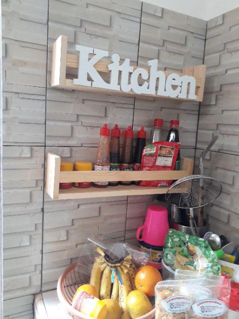 Rak Bumbu Dapur Huruf Kitchen