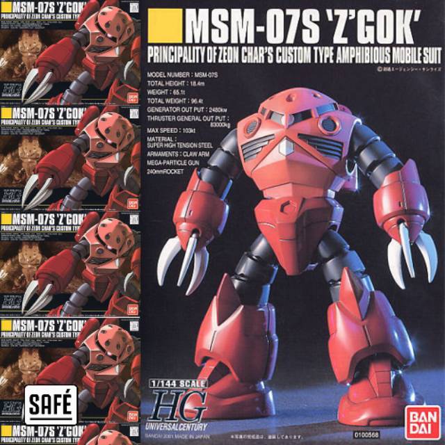 BANDAI GUNDAM HG Z'GOK CHAR TYPE CUSTOM