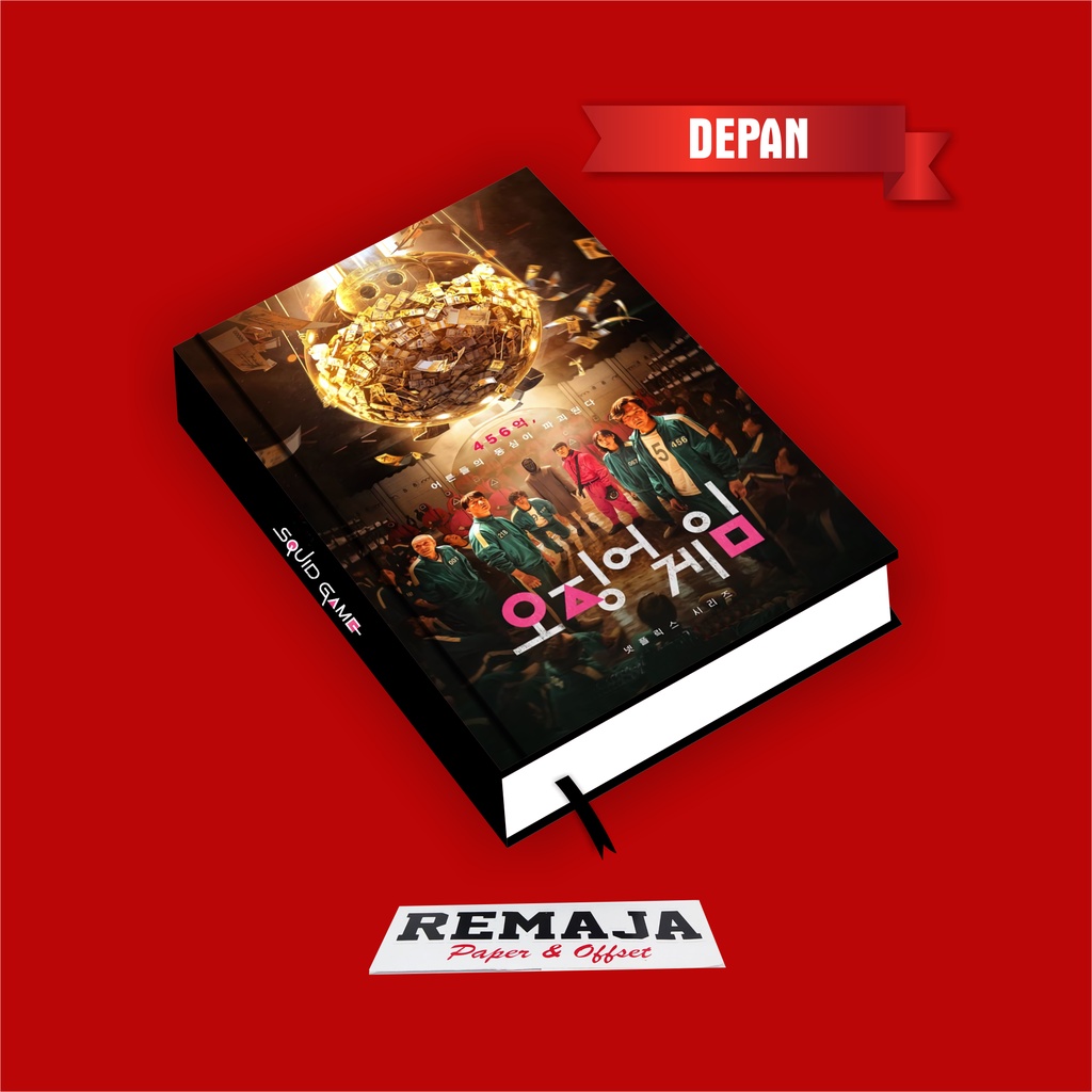 

Pocket book/Notebook Hardcover Squid Game CODE 1 A6 & A5 / buku tulis catatan notes