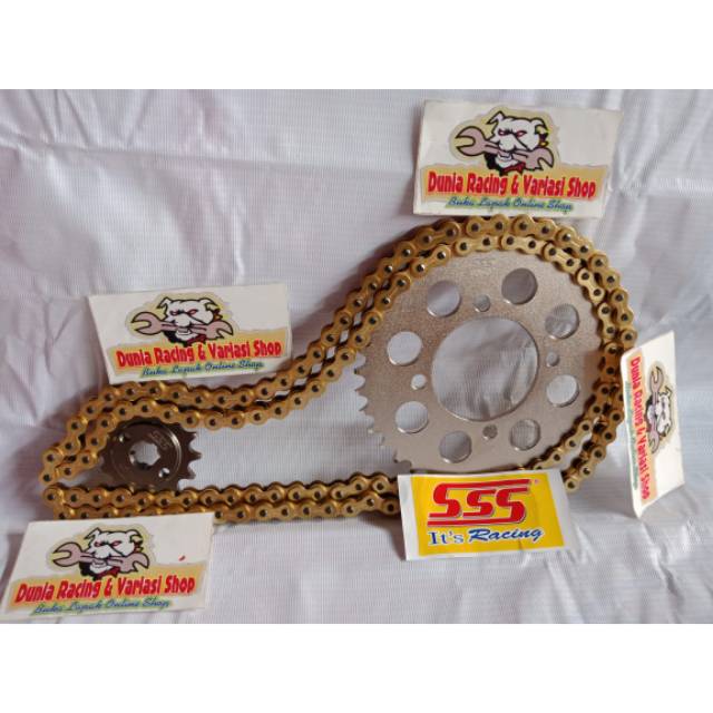 Gear set sss Gir set sss 415 Vixion old new MX king Jupiter MX 135 Z1 Vega ZR  Vega R F1ZR Rx king