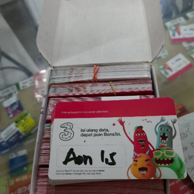 Voucer Tri Aon 1.5gb Masa aktif 1 tahun