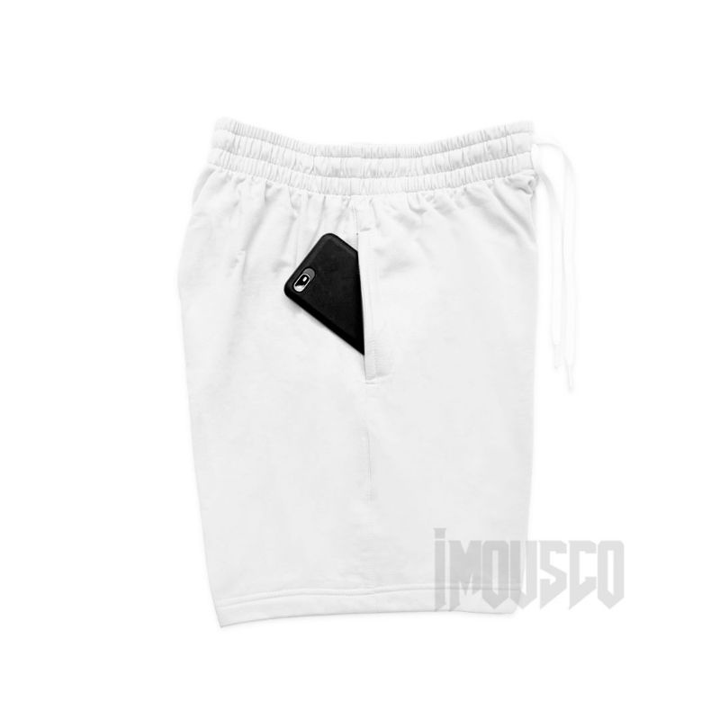 Imous.co Celana pendek Boardshort Boxer Putih Polos