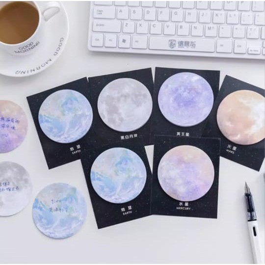[UBIMARU]  PLANET GALAXY UNIVERSES  STICKY NOTE  MEMO PADS-6
