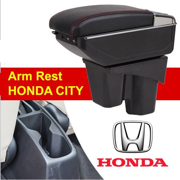 Arm Rest Box Kotak Alas Lengan HONDA CITY dual stack 7 Port USB Charger