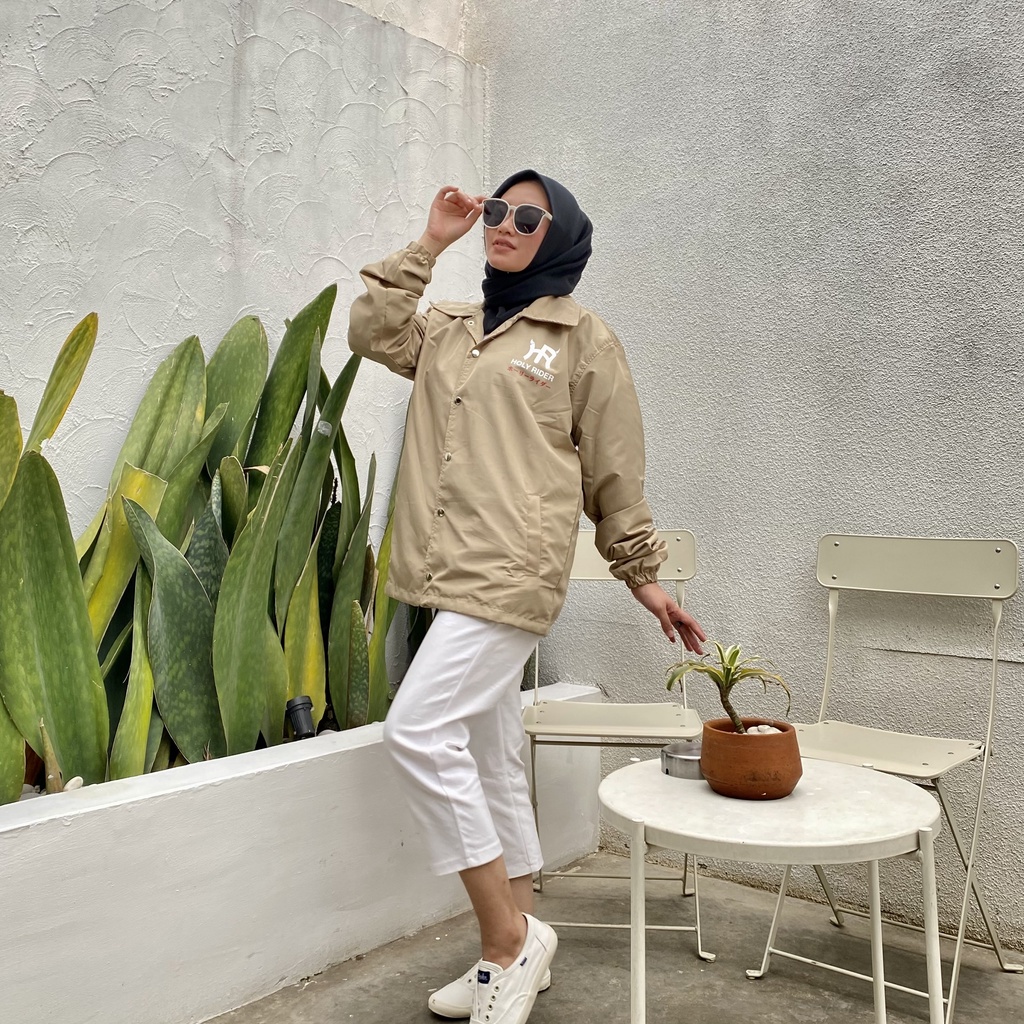 DRAGON Coach Jacket holyrider CREAM II Jaket Coach model Windbreakers