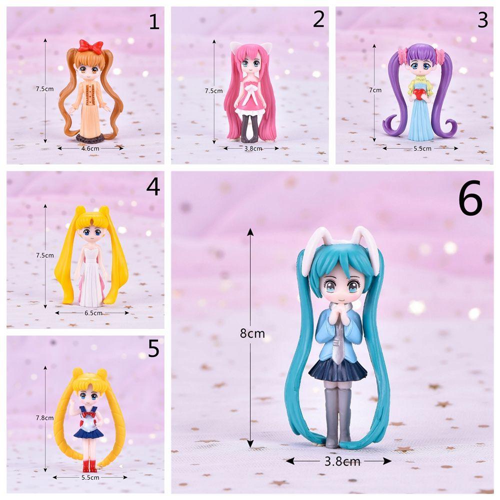 Mainan Miniatur Patung Anime Sailor Moon Bahan PVC Untuk Dekorasi Kue