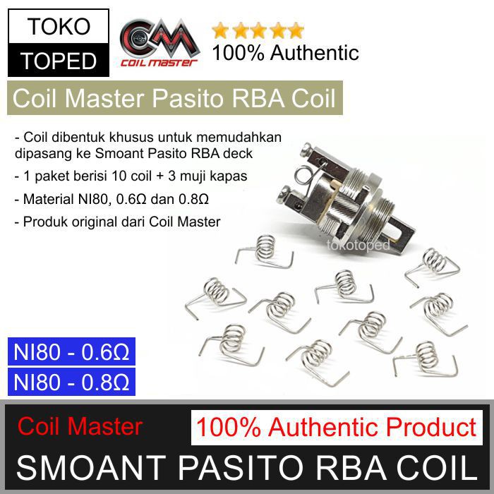 Authentic Coil Master Coils for PASITO RBA | NI80