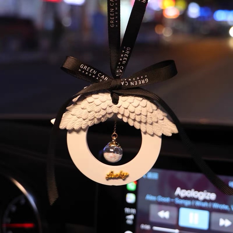 gantungan spion mobil wings Car Pendant Angel Wings + Parfum Pewangi Gantungan Pajangan Kaca Spion Tengah Mobi