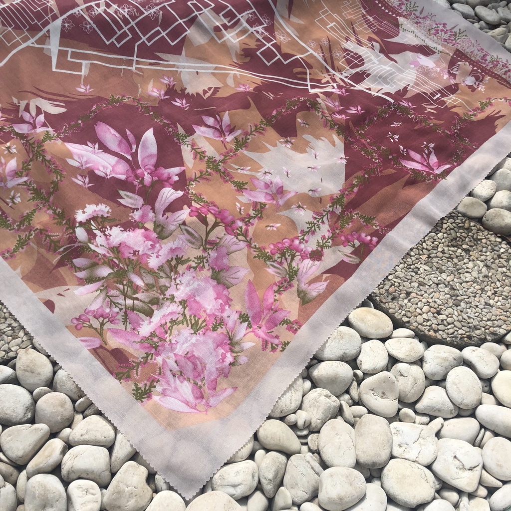 JILBAB MOTIF HIJAB SEGIEMPAT VOAL MOTIF PREMIUM JILBAB PRINT LASERCUT KERUDUNG SEGIEMPAT MOTIF MURAH-Onni Spring