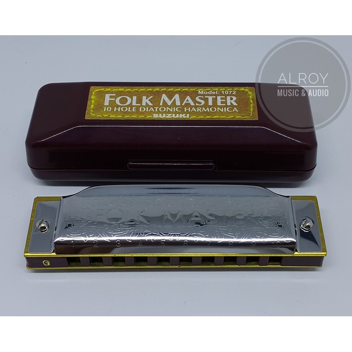 Harmonika / Harmonica Suzuki Folk Master 1072 Nada G 10 Lubang