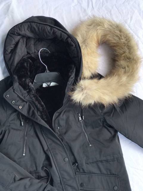 ZARA COAT PARKA original acolchada capucha black zara COAT