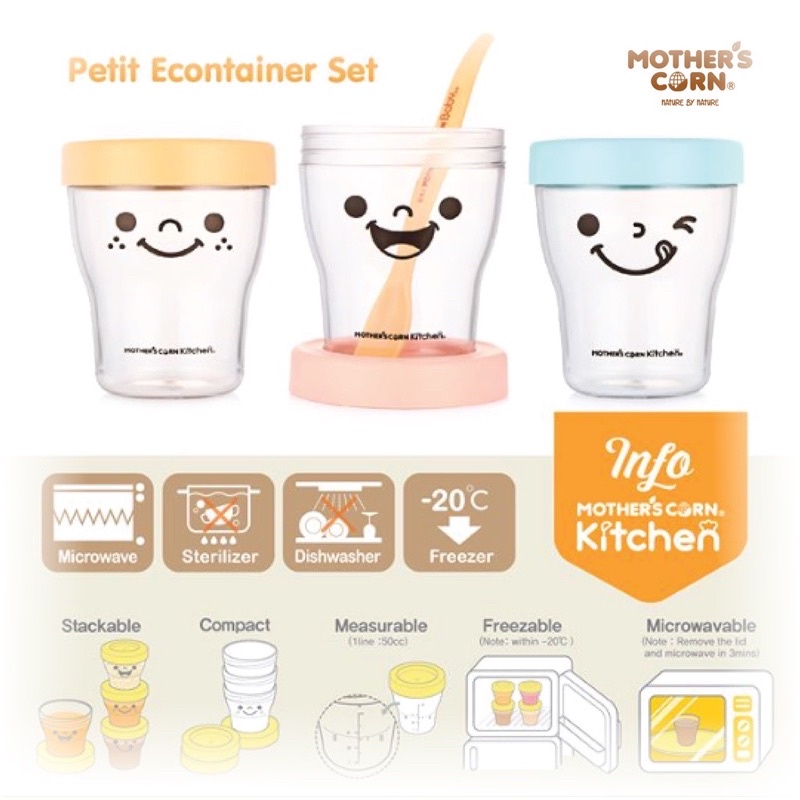 Mother's Corn Petit Smart Econtainer Set - Tempat Penyimpanan Makanan