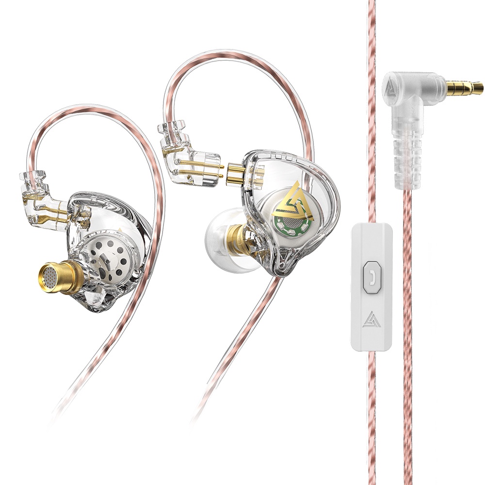 QKZ AK6 PRO Earphone with Mic Detachable alt KZ EDX Pro TRN MT1-AK6 Plus Transparent