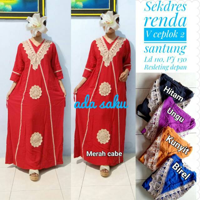 Sekdress Renda Original Batik Pekalongan