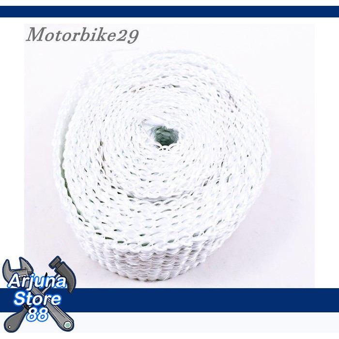 Exhaust Wrap Knalpot Motor 3 Meter Fiber Glass Knalpot Motor