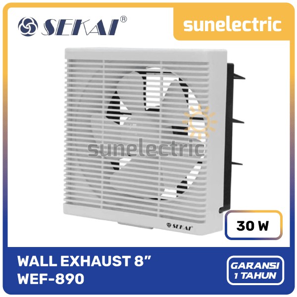 WEF890 Wall / Dinding / Exhaust Ventilating Fan 8 Inch / 8" / 20 cm WEF 890 / WEF890 Putih