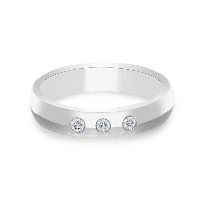Cincin Emas 18k Berlian Asli Eropa Putih /Simple / Kawin DZ66