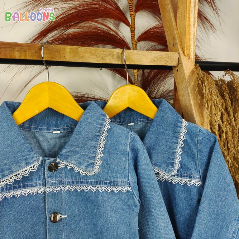 JAKET JEANS ANAK PEREMPUAN/JAKET JEANS RENDA