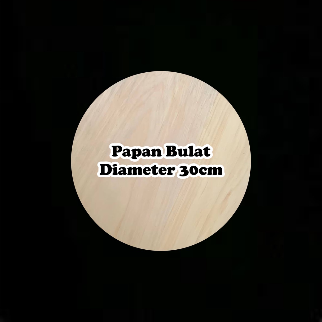 Talenan Bulat Polos 30cm Talenan Kayu Bulat Pemotong Daging