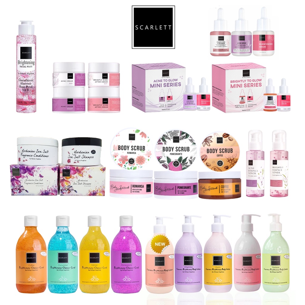 Scarlett Whitening Termurah & Original 100%, Happy Brightening Age Delay Series Retinol, Niacinamide