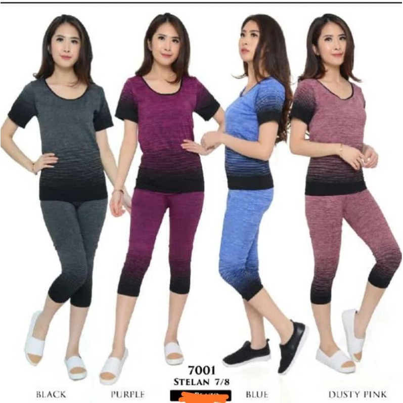 Setelan Senam Olahraga Zumba Gym Import