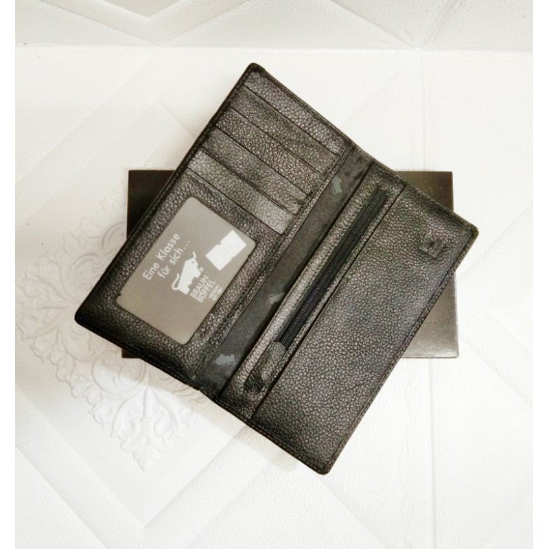 DOMPET LIPAT PANJANG BRAUN BUFFEL KULIT ASLI PRIA/WANITA
