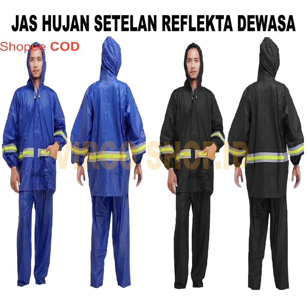 Reflekta Jas Hujan Jaket Celana Bahan Pvc / Mantel Hujan / Jas Hujan / Jas Hujan Jaket Celana / Jas Hujan PVC / Mantel Hujan Murah / Jaket / Jaa Hujan / Jas