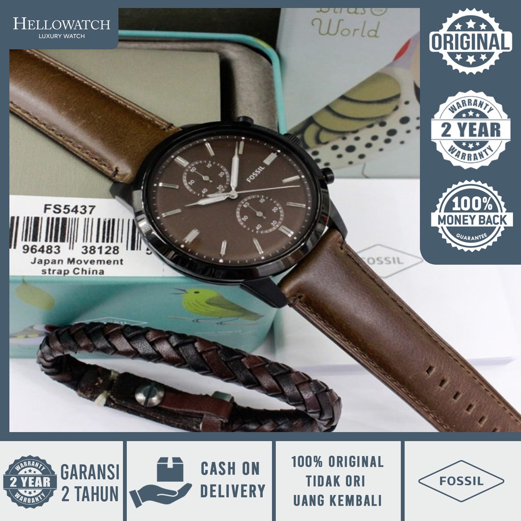 Jam Pria Fossil FS5437 With Bracelet