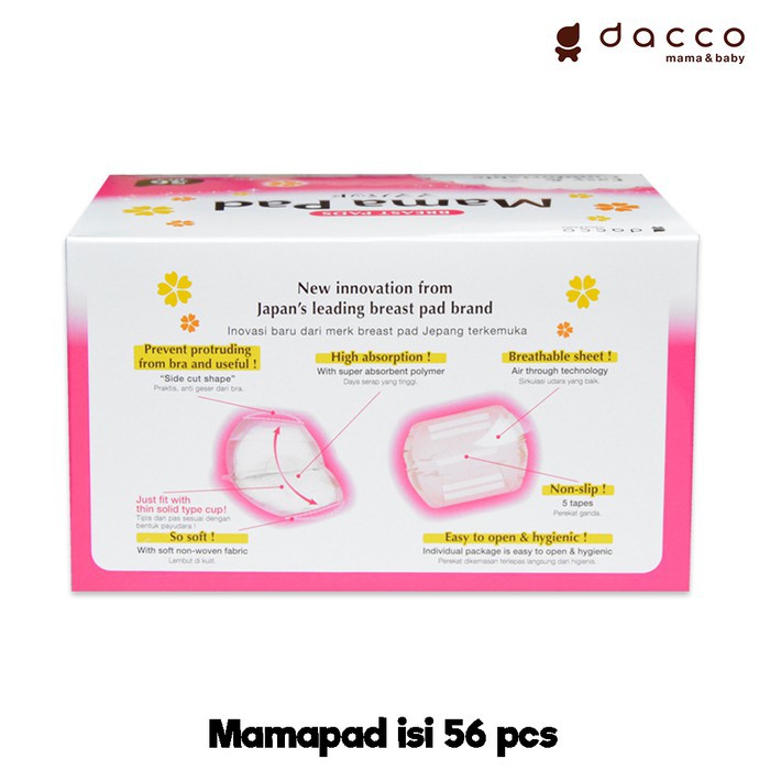 Dacco breastpad mamapad 56 mama pad 56 breast pads isi 56 pcs