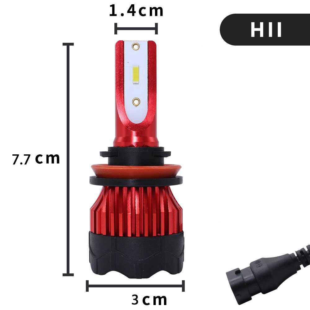 Lampu Mobil LED H11 GT Original ZES Chips 12000LM 55W 6000K H11 12V 2 PCS - K5 GT LED Putih