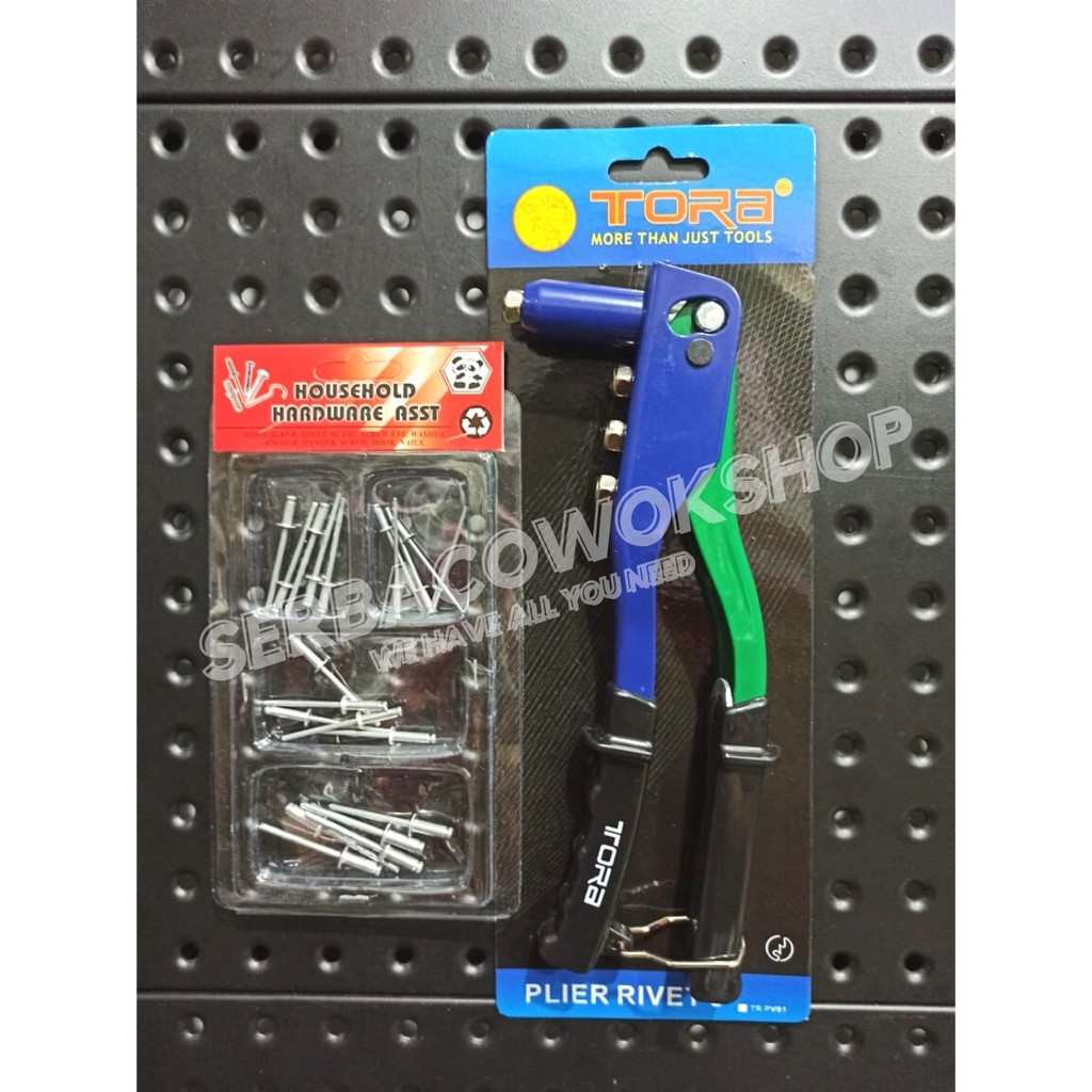 Promo Tora Tang Rivet Hand Riveter 9&quot; Inch Aluminium + Bonus Paku Tembak Termurah Berkualitas