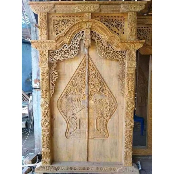 pintu rumah gapura gebyok ukiran mewah