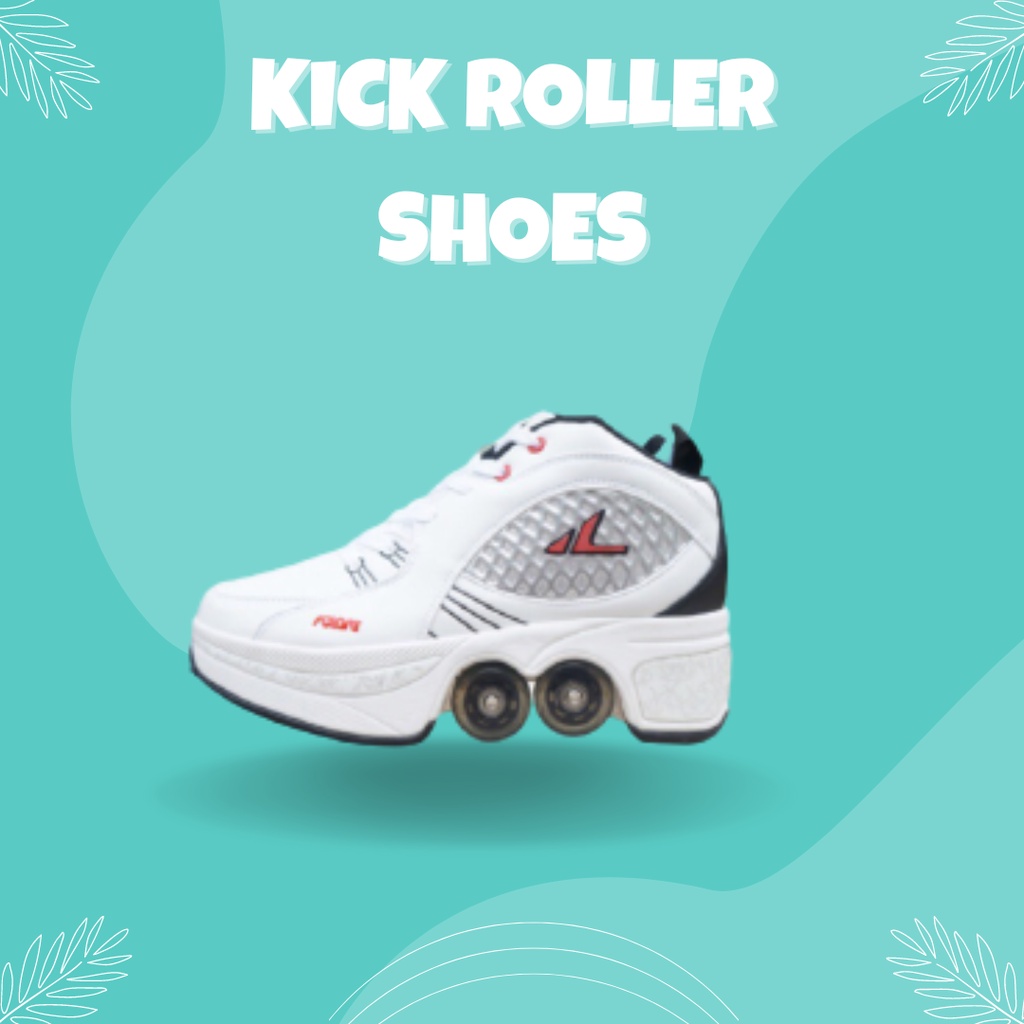 (2) Roller skate shoes / Kick roller shoes / Rollershoes / Sepatu roda tiktok / roler skates / shoe Sepatu roda 4 orang dewasa