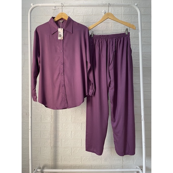 BEST SELLER ONE SET STANDAR POLOS-Lavender Ld 110