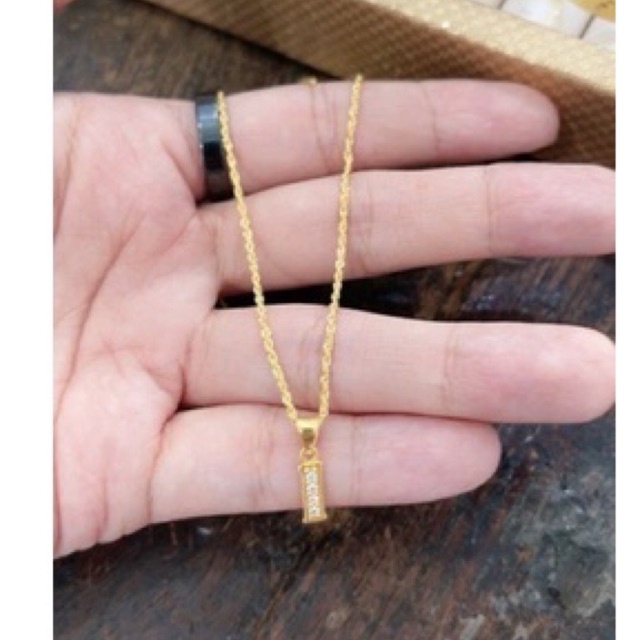 kalung prily Huruf i Emas Asli Keren