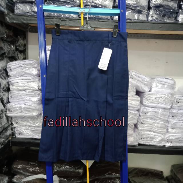 Seragam sekolah rok Span pendek Smp Biru