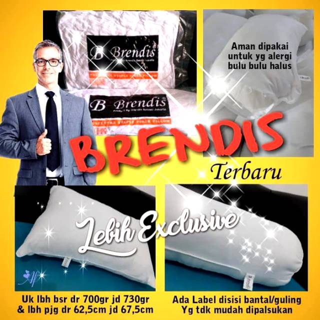 Bantal Atau Guling Tidur Kepala Brendis Atau Nicoking Empuk Lembut Tebal Mewah