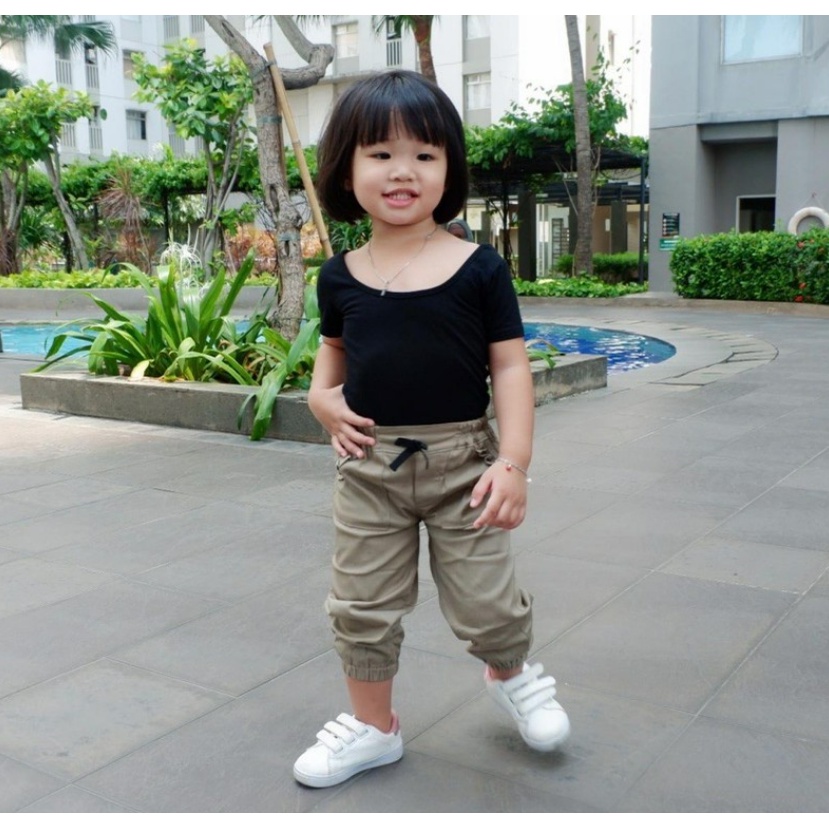 Jogger Anak Girl LittleBee Size 1-5thn Jogger Anak Murah Smilee CBKS S23