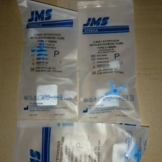 3WAY STOP COCK WITH EXTENSION TUBE 100MM | JMS | THREE WAY STOP COCK