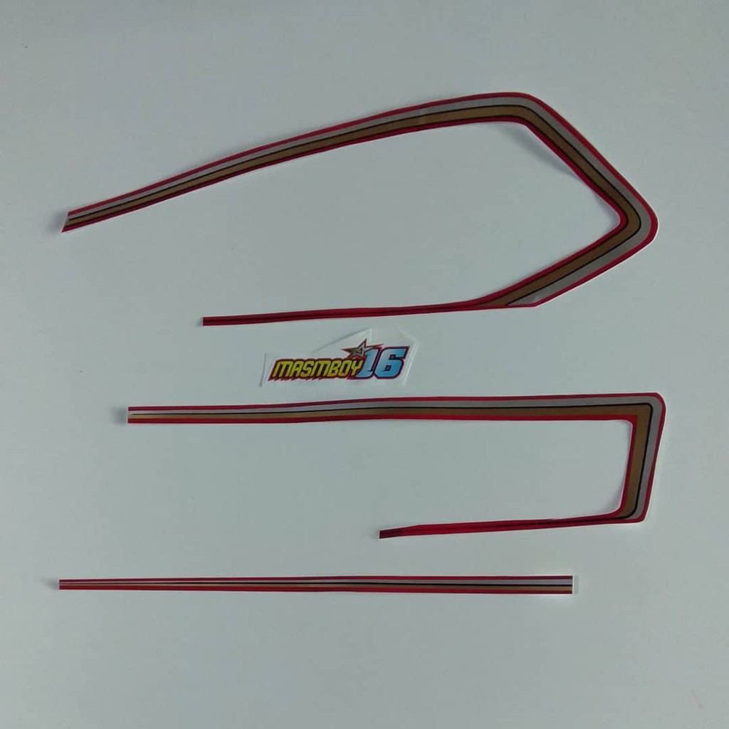Striping honda GL PRO GL MAX 83 1983 merah gold putih