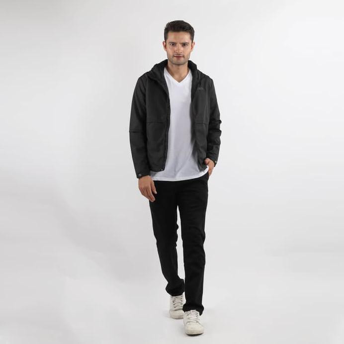 EDWIN JAKET PARASUT DARWIN BLACK SLIM FIT PRIA - HITAM, XL