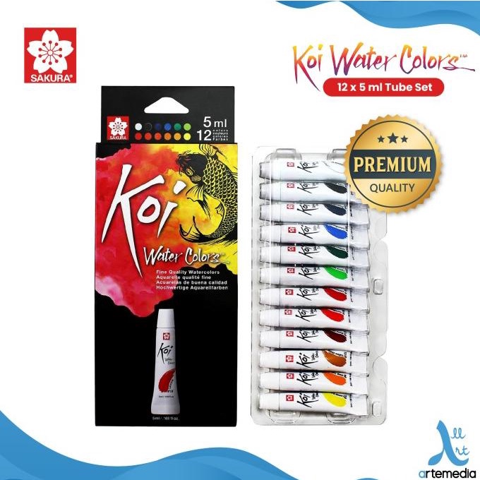 

TERBARUU!! Cat Air Sakura Koi Watercolor Tube 5ml Set TERBARU