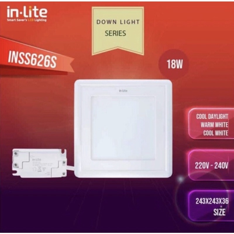 Lampu Downlight LED Panel 18 Watt Outbow Inlite