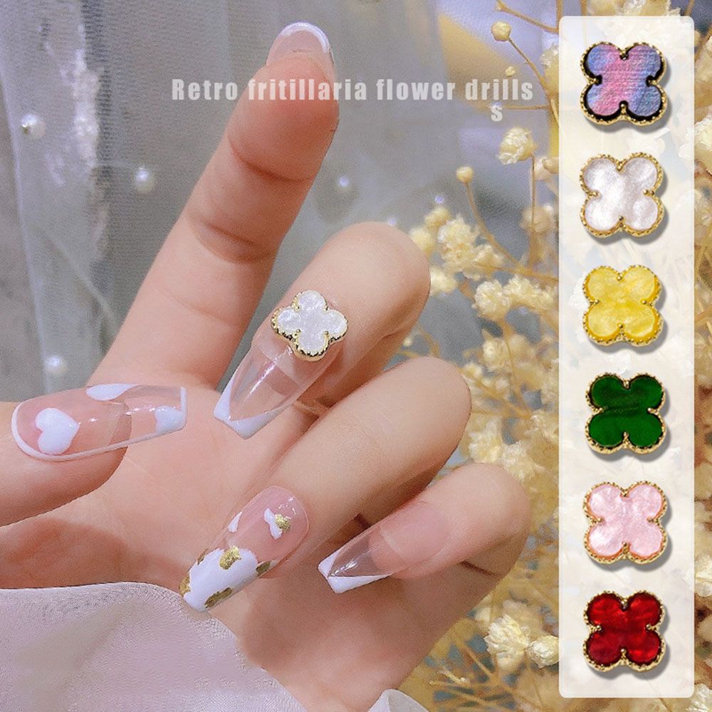 Mxbeauty Hiasan Kuku 3d Gaya Jepang Motif Bunga Clover / Daun Semanggi / Symphony Untuk Dekorasi Nail Art / Manicure Diy