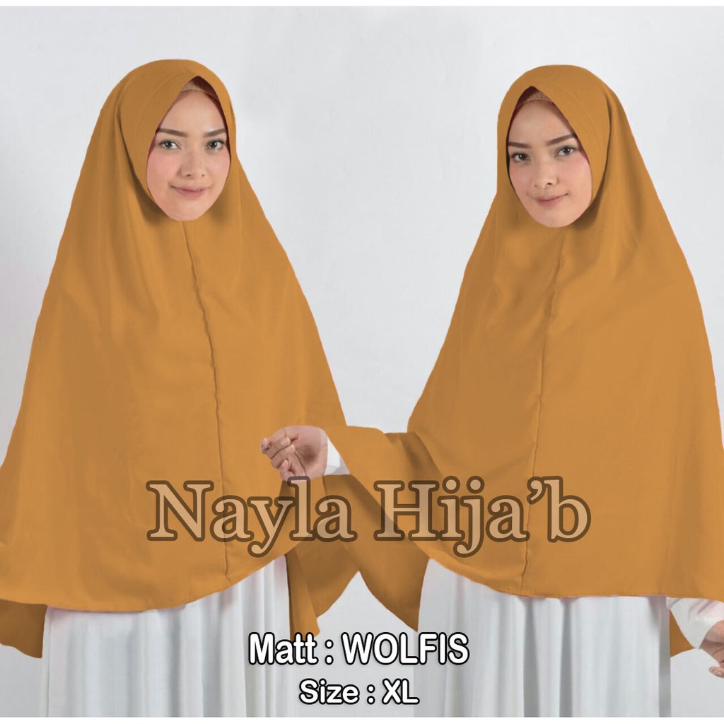 PROMO KHIMAR WOLFIS Bergo Wolfis Jilbab Simpel Pet Antem Wolfis Kerudung Bergo Murah Nayla Hijab