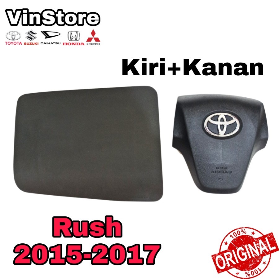 Cover Airbag Stir dan Penumpang Rush 2015-2017 Srs Airbag Original Quality